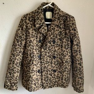 Leopard print jacket size L